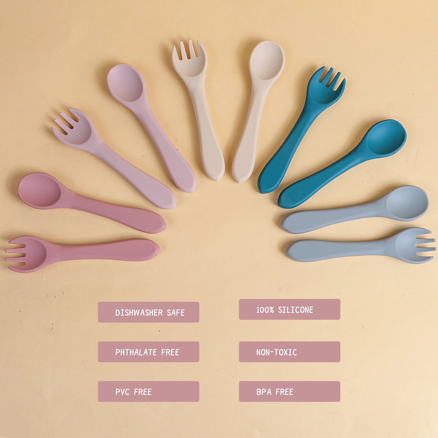 Soft Silicone Cutlery Set